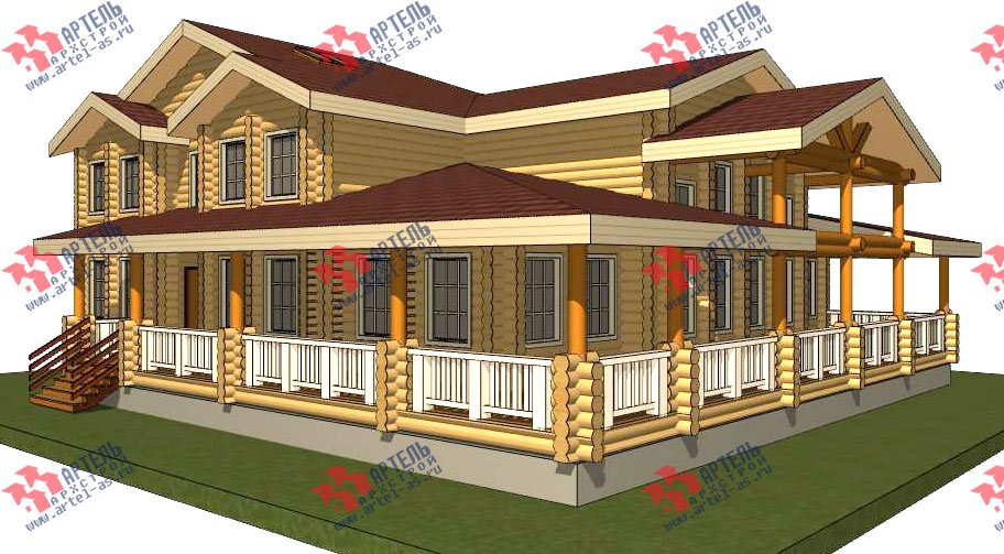 двухэтажный дом из бруса площадью свыше 200 кв. м. с  террасой, проект Вариант 8 фотография 3113