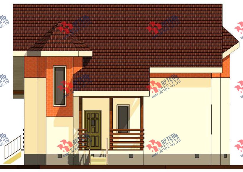 двухэтажный дом из бруса площадью от 150 до 200 кв. м. с  террасой, эркером, проект Вариант 8 фотография 2811