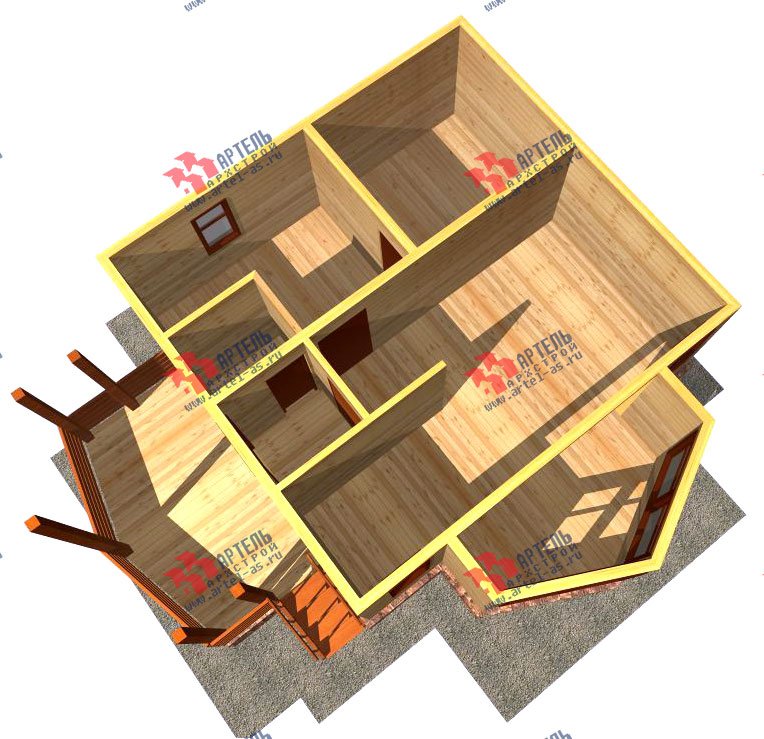 одноэтажный дом из профилированного бруса площадью до 100 кв. м., проект Вариант 2 фотография 1539