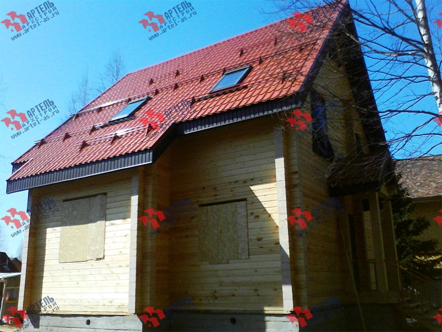 дом из бруса построенный по проекту Вариант 8 Ф фотография 3346