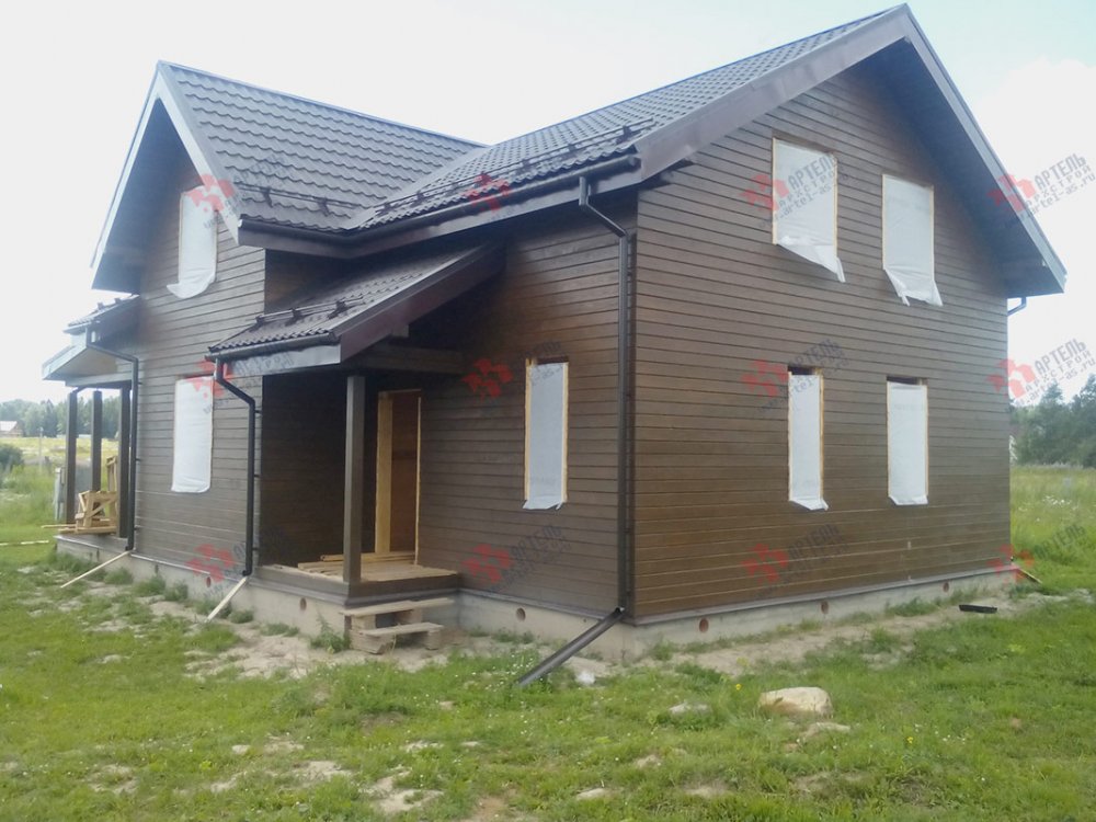 дом из профилированного бруса построенный по проекту Вариант 9.5 К фотография 4835