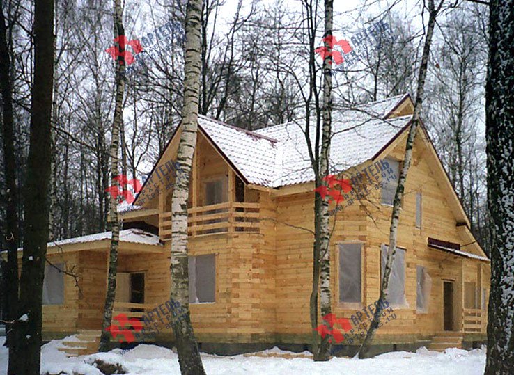 дом из бруса построенный по проекту Вариант 9 В фотография 1827