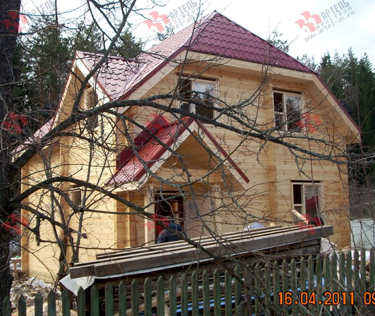 дом из профилированного бруса построенный по проекту Вариант 7 Г фотография 1682