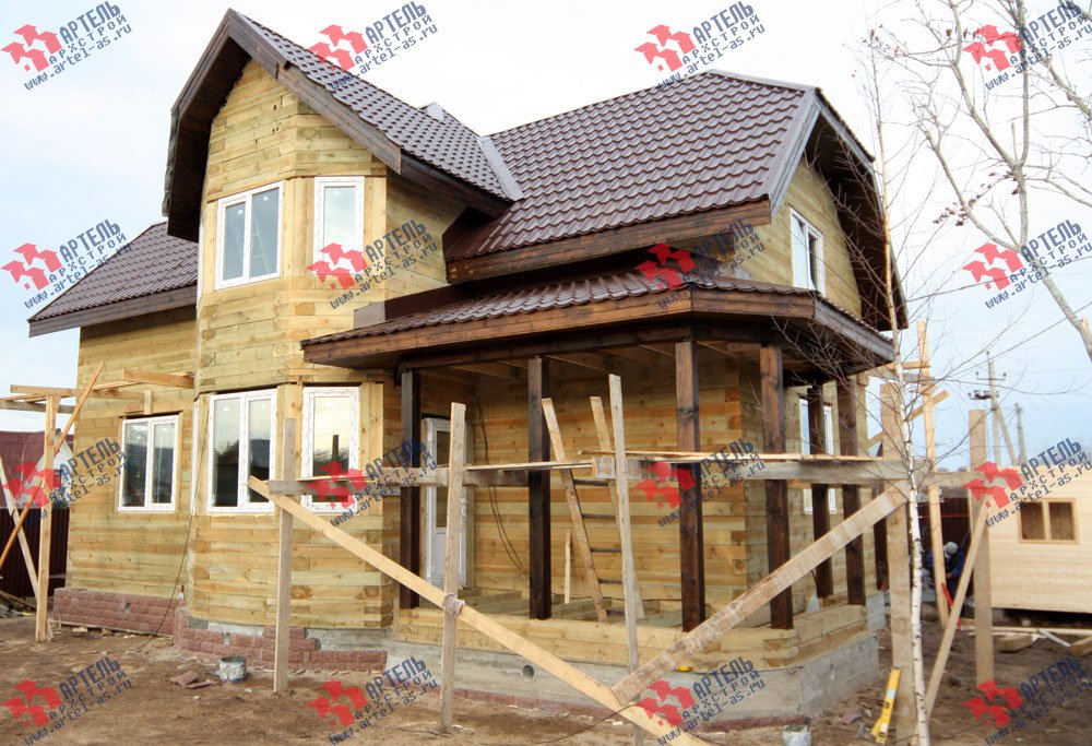 дом из бруса построенный по проекту Вариант 9.3 В фотография 3261