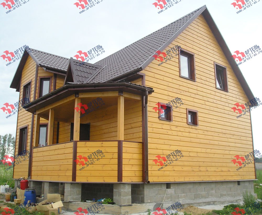 дом из бруса построенный по проекту Вариант 8.4 А фотография 2554